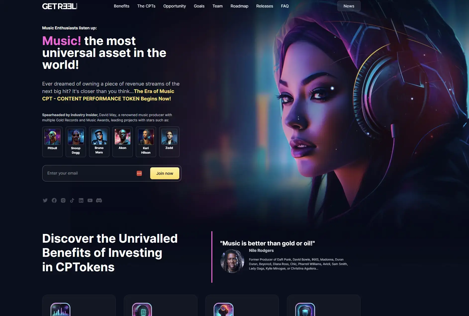 Getreel33 Platform Screenshot